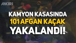 Van'da durdurulan kamyonun kasasından 101 Afgan kaçak çıktı