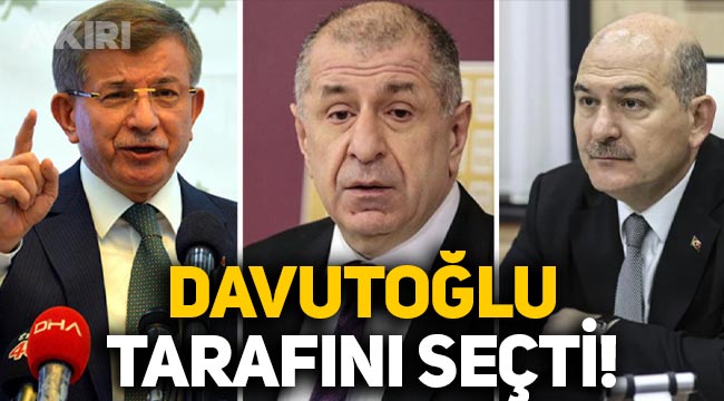 Ahmet Davutoğlu, Ümit Özdağ - Süleyman Soylu geriliminde tarafını seçti