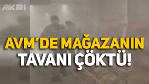 Bursa'da bir AVM'deki mağazanın tavanı çöktü, olay yerinden ilk görüntüler