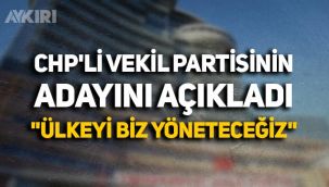 CHP'li vekil partisinin cumhurbaşkanı adayını ilan etti, 