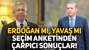 Cumhurbaşkanlığı seçimi anketinden çarpıcı sonuçlar: Erdoğan mı, Mansur Yavaş mı?