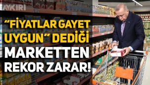 Erdoğan'ın alışveriş yaptığı Tarım ve Kredi Kooperatifi marketinden rekor zarar!