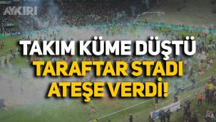 Fransa'da Saint-Etienne küme düştü, sahaya giren taraftarlar stadı ateşe verdi