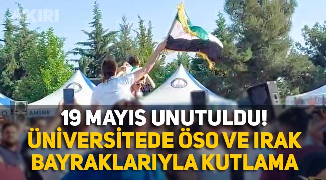 Gaziantep Üniversitesi'nde 19 Mayıs'ta OSÖ ve Irak bayrakları açıldı, öğrenciler tepki gösterdi!
