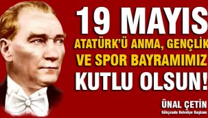 Gökçeada Belediye Başkanı Ünal Çetin'den 19 Mayıs mesajı