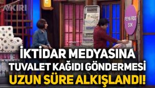 Güldür Güldür'den iktidar medyasına tuvalet kağıdı göndermesi: Uzun süre alkışlandı