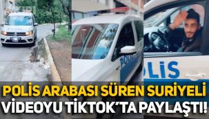 İstanbul'da resmi plakalı polis arabasını süren Suriyelinin videosu ortaya çıktı