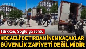 İYİ Partili Lütfü Türkkan, Kocaeli'de tırın dorsesinden inen kaçakları TBMM gündemine taşıdı