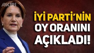 Meral Akşener, İYİ Parti'nin oy oranını açıkladı