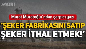Murat Muratoğlu: Şeker fabrikalarımız 295 milyon dolara satıldı, 25 milyon dolar daha koyarsak ihtiyacımız olan şekeri ithal edeceğiz