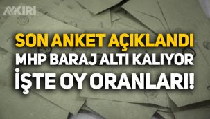 Son anket açıklandı: Partilerin oy oranları dikkat çekti, MHP baraj altı kalıyor