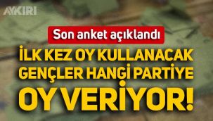 Son anket sonuçları açıklandı: İlk defa oy kullanacak gençler hangi partiye oy veriyor?