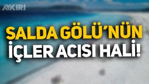 Su çekilmesi sürüyor: Salda Gölü'nün içler acısı hali!