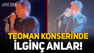 Teoman konserinde ilginç anlar: Ruj sürdü, kondom şişirip seyirciye attı