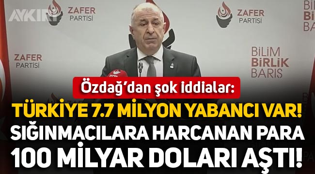 Ümit Özdağ'dan yeni iddialar: "Sığınmacılara harcanan para 100 milyar doları aştı, kayıtlı 7.7 milyon yabancı var"