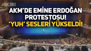 Atatürk Kültür Merkezi'nde Emine Erdoğan protestosu: Alkış ve 'Yuh' sesleri yükseldi