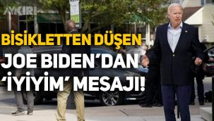 Bisikletten düşen ABD Başkanı Joe Biden,