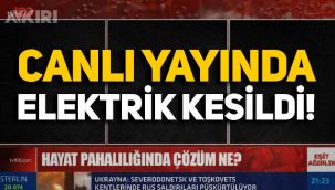 Canlı yayında elektrik kesildi: