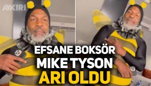 Dünyaca ünlü efsane boksör Mike Tyson'ın arı kostümlü hali viral oldu