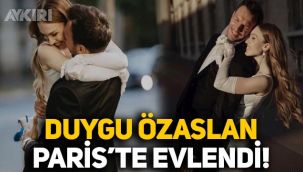 Duygu Özaslan, basketbolcu sevgilisi Can Maxim Mutaf ile Paris'te evlendi