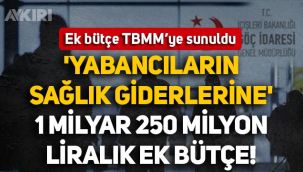Ek bütçe Meclis'e sunuldu: