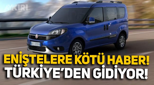 Eniştelere ve mangalcılara kötü haber: Fiat Doblo Türkiye'den gidiyor