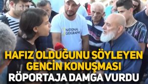 Hafız olduğunu söyleyen gencin konuşması sokak röportajına damga vurdu