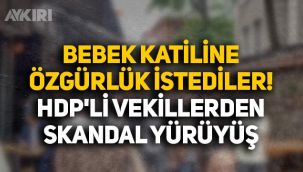 HDP'den Kadıköy'de skandal yürüyüş: PKK'lı teröristler, bebek katili Öcalan'a özgürlük istedi! Saliha Aydemir polise yumruk attı!