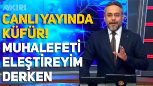 İktidara yakın kanalda muhalefeti eleştiren ana haber spikerinin dili sürçünce ortaya küfür çıktı