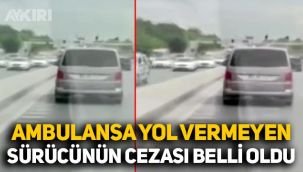 İstanbul'da siren çalan ambulansa yol vermeyen sürücüye para cezası kesildi