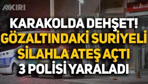 Kocaeli'de gözaltına alınan Suriyeli, karakolda polislere ateş açtı, 3 polisi yaraladı!