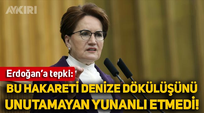 Meral Akşener'den Erdoğan'a "Sürtük" tepkisi: "Bu hakareti denize dökülmesini unutamayan Yunan etmedi"