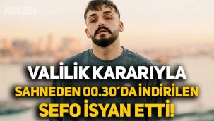 Müzik yasağı başlamadan sahneden indirilen rapçi Sefo isyan etti