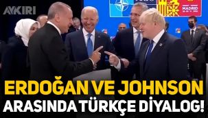 NATO Zirvesi'ne damga vurdu: Erdoğan ile İngiltere Başbakanı Boris Johnson arasında Türkçe diyalog