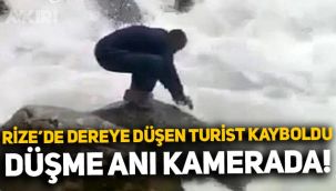 Rize'de fotoğraf çekerken dereye düşen turist kayboldu, arama çalışmaları sürüyor