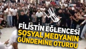 Sandalye kırmalı Filistin eğlencesi sosyal medyanın en çok izlenenleri arasına girdi