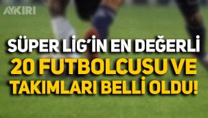 Süper Lig'in en değerli 20 futbolcusu ve takımları belli oldu! İşte güncel piyasa değerleri...