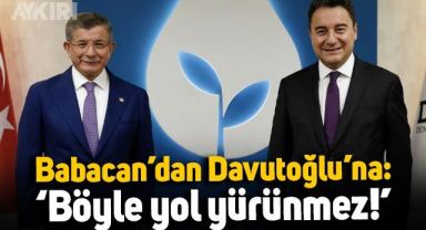 Ali Babacan yaşanan gerilim sonrası Ahmet Davutoğlu'na seslendi: