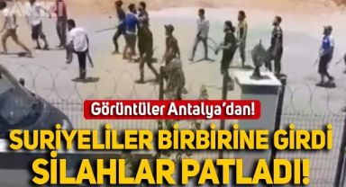 Antalya'da Suriyeliler sopa ve silahlarla birbirine saldırdı