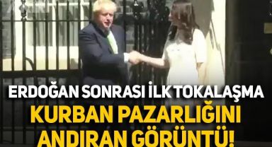 Boris Johnson'ın Yeni Zelanda Başbakanı ile tokalaştığı anlar gündem oldu: Kurban pazarlığını andıran görüntüler
