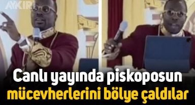 Canlı yayında vaaz veren piskoposun 1 milyon dolarlık mücevherlerini böyle çaldılar