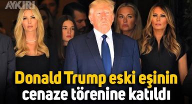Donald Trump, eski eşi Ivana Trump için düzenlenen cenaze törenine katıldı