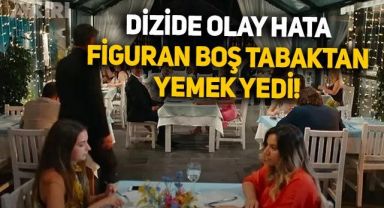 Ekonomi dizi setlerini vurdu: Gizli Saklı dizisinde figüranın boş tabaktan yemek yediği anlar gülme krizine soktu