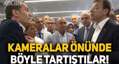 Ekrem İmamoğlu ile Zeytinburnu Belediye Başkanı arasındaki Abdi İpekçi Spor Salonu tartışması kameralara yansıdı