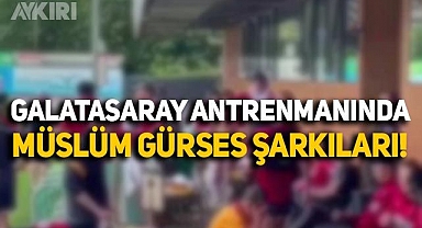 Galatasaraylı futbolcular, antrenman sonrası Müslüm Gürses şarkılarıyla yorgunluklarını attı