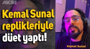 Genç müzisyen, Kemal Sunal'ın film replikleriyle düet yaptı