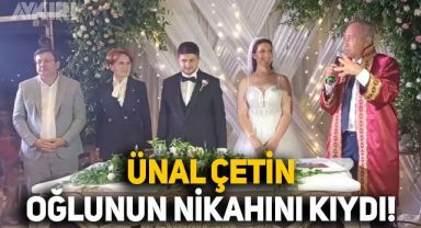 Gökçeada Belediye Başkanı Ünal Çetin oğlunun nikahı kıydı