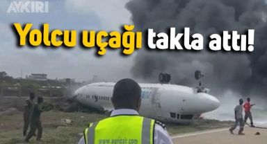 Havaalanına inişe geçen yolcu uçağı takla attı, alevler içinde kaldı