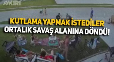 Havai fişekle kutlama yapmak isteyen aile, ortalığı savaş alanına çevirdi: O anlar kamerada