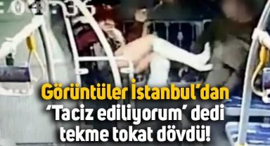 İstanbul'da genç kadın, metrobüste yanında oturan kişiye tekme ve tokatlar savurdu